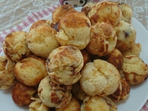 たこ焼き器とホットケーキミックスでおやつ